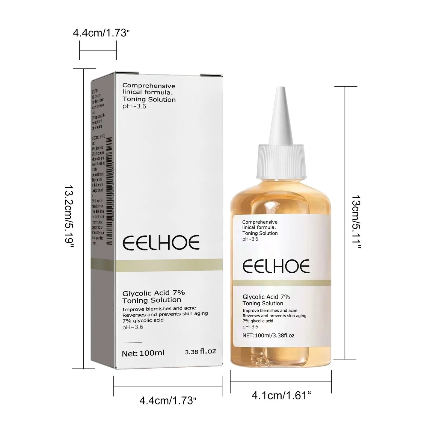 EELHOE Glycolic Acid 7% Toner – Exfoliating & Pore-Minimizing Face Toner for Clear, Glowing Skin (100ml)