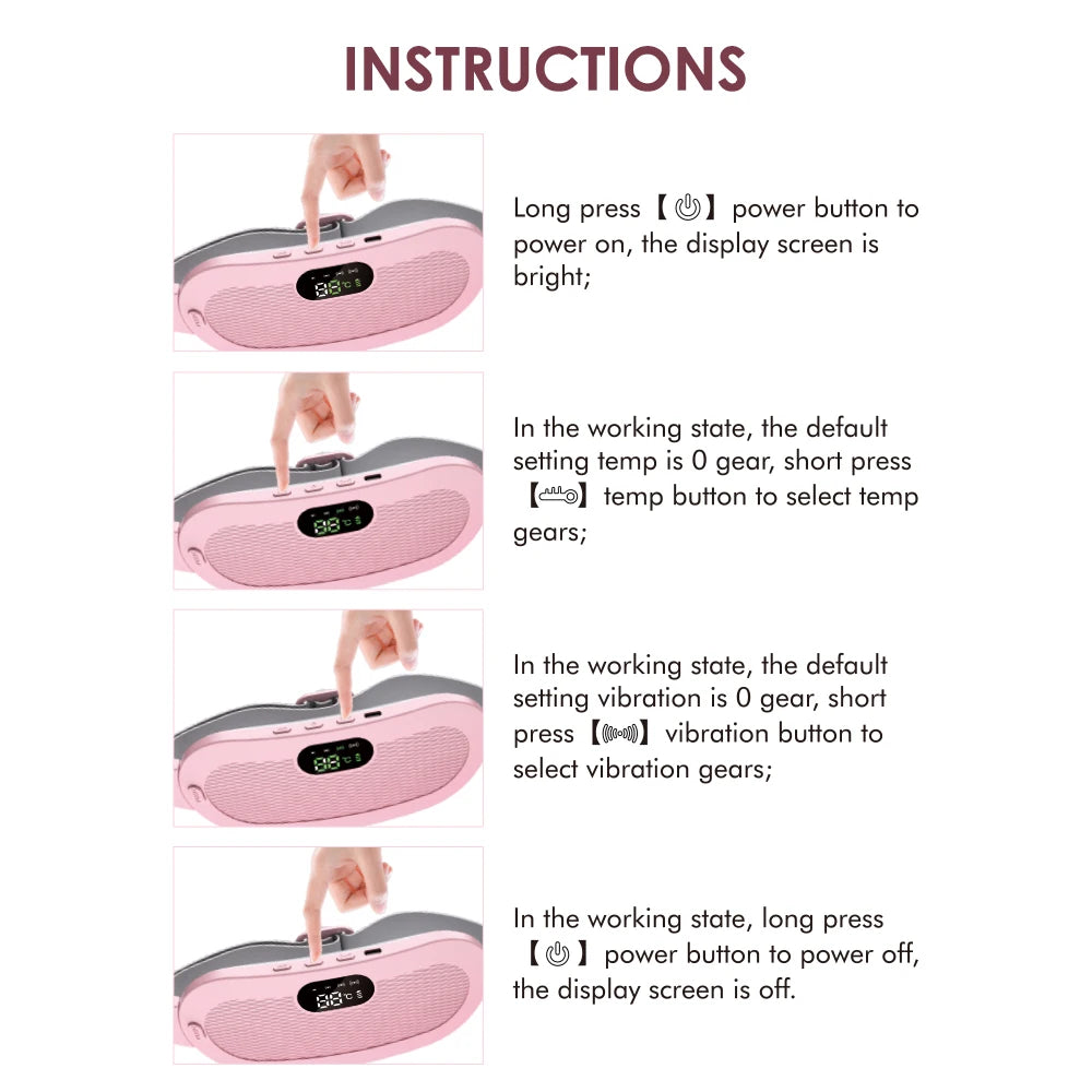 Menstrual Heating Pad & Abdominal Massager Belt – Wireless Cramp Relief with 4 Heat Levels