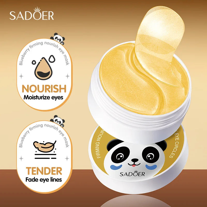 SADOER Crystal Collagen Eye Mask Patches – 60 Pieces, Dark Circles & Firming