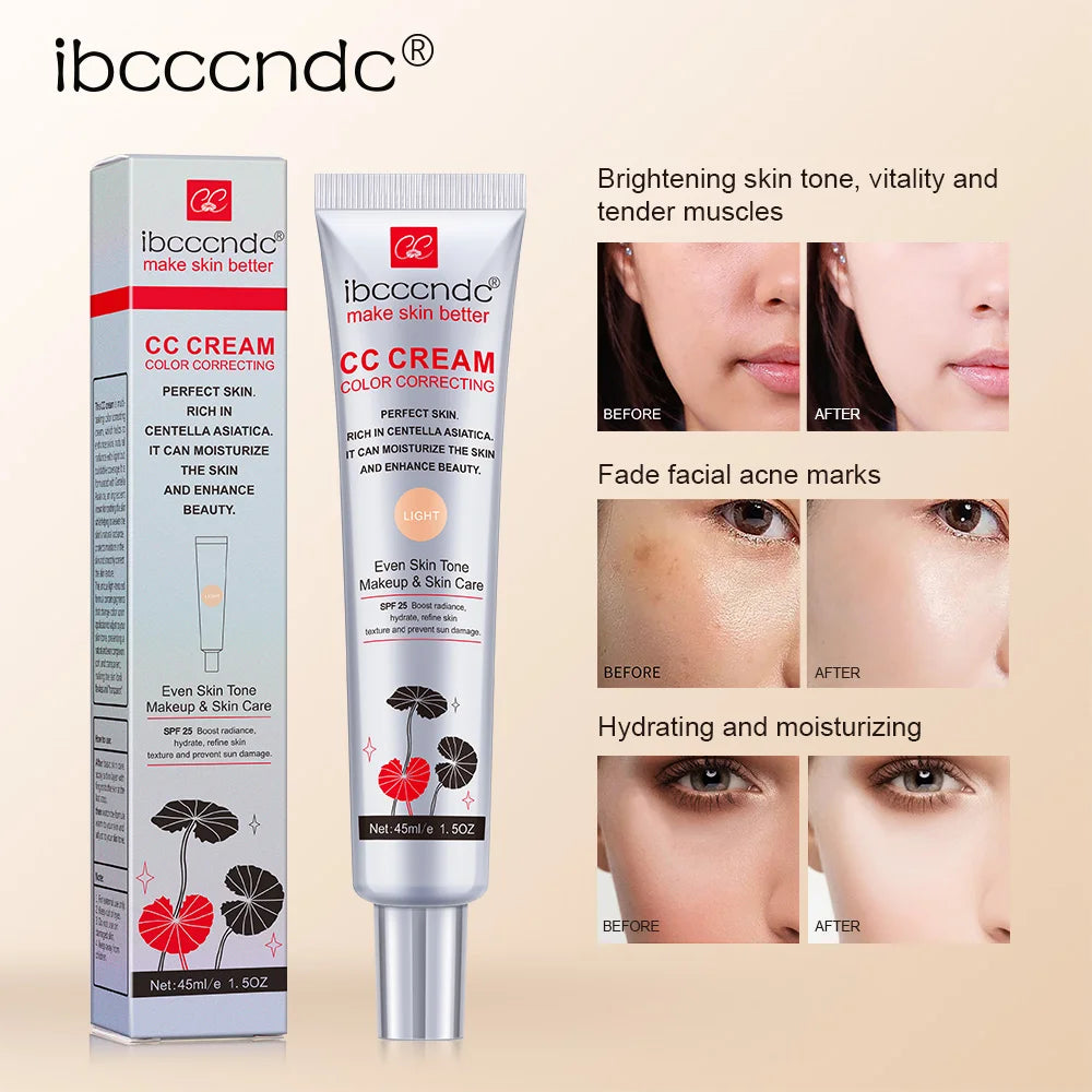 Centella Asiatica CC Cream – Color Correcting & Skin Repairing Liquid Foundation (45ml)