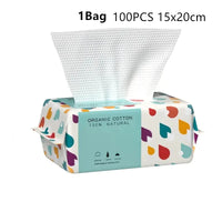 Non-Woven Disposable Face Towels – Thick Soft Washcloths for Makeup Removal & Skin Care, 100 Count (15x20cm)
