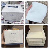 XL Plant Fiber Disposable Face Towels – Soft & Thick Dry Wipes for Makeup Removal & Face Washing, 50 Count (10x12 in / 25x30cm)