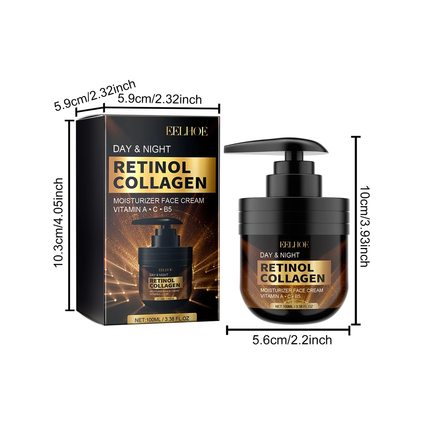 EELHOE Retinol & Collagen Anti-Aging Face Cream – Firming, Brightening & Dark Spot Fader (100ml)