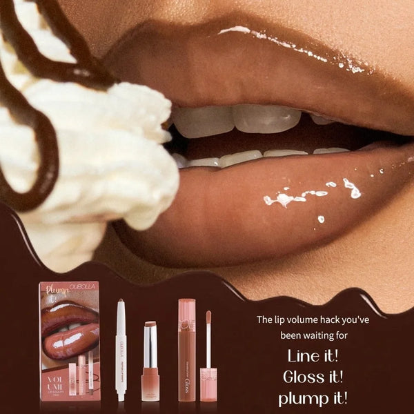GLASTING COLOR GLOSS 3-in-1 Lip Liner & Lip Glaze Makeup Set