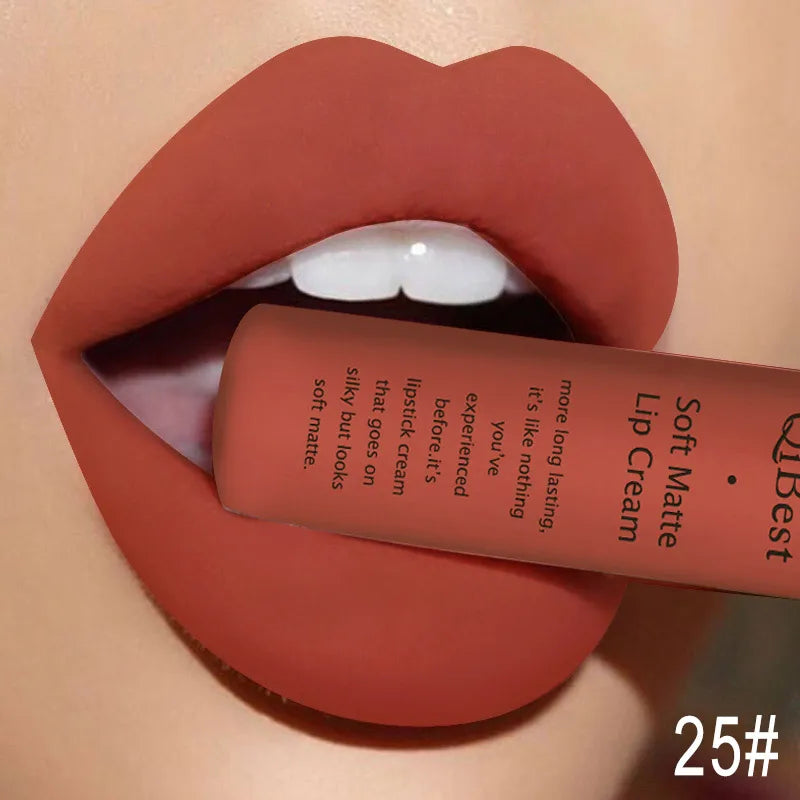 Velvet Matte Nude Lip Gloss - Waterproof Long-Lasting Lipstick