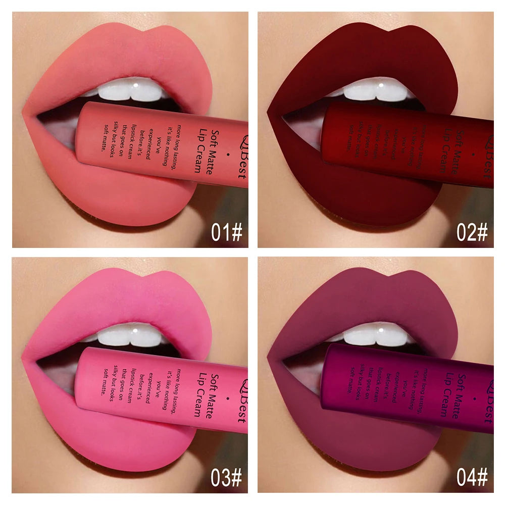 Velvet Matte Nude Lip Gloss - Waterproof Long-Lasting Lipstick