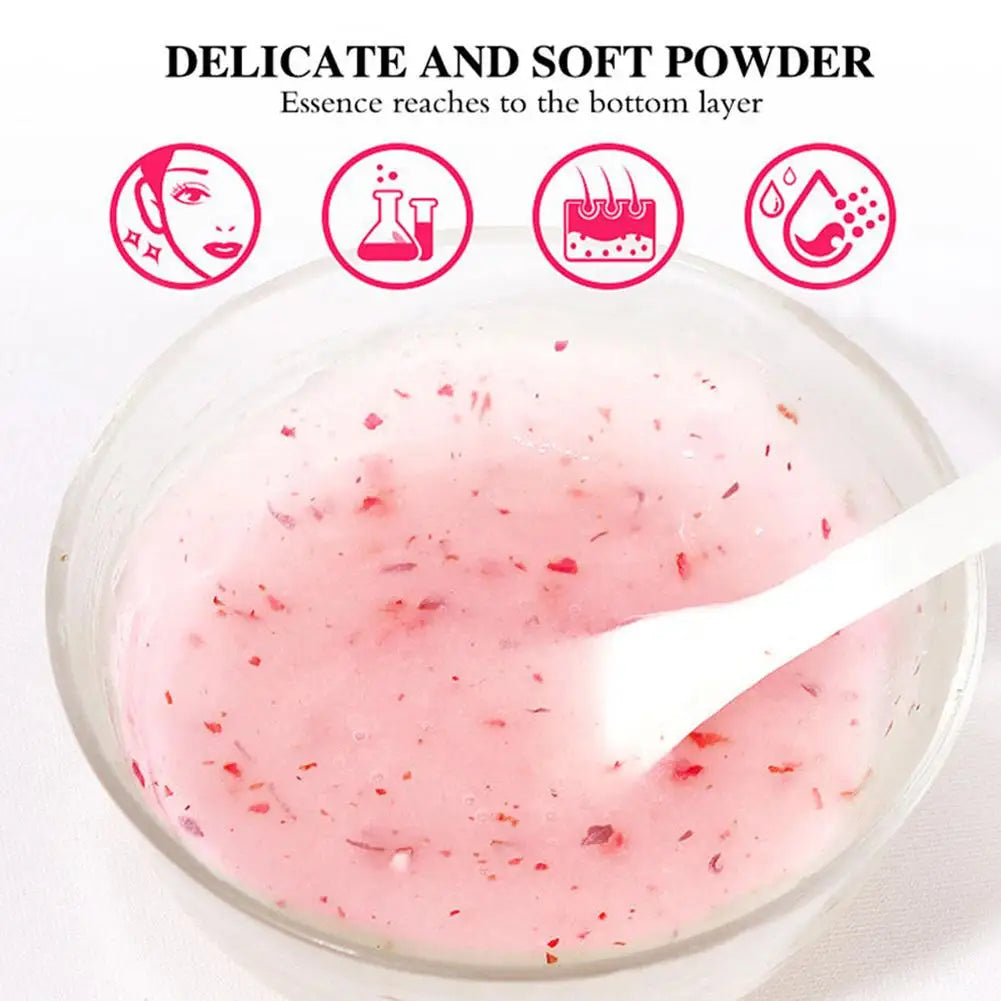 Hydro Jelly Mask Powder – Moisturizing & Brightening Peel-Off Face Mask for Women (350g) – Rose, Hyaluronic Acid, Vitamin C, Collagen, Charcoal & More