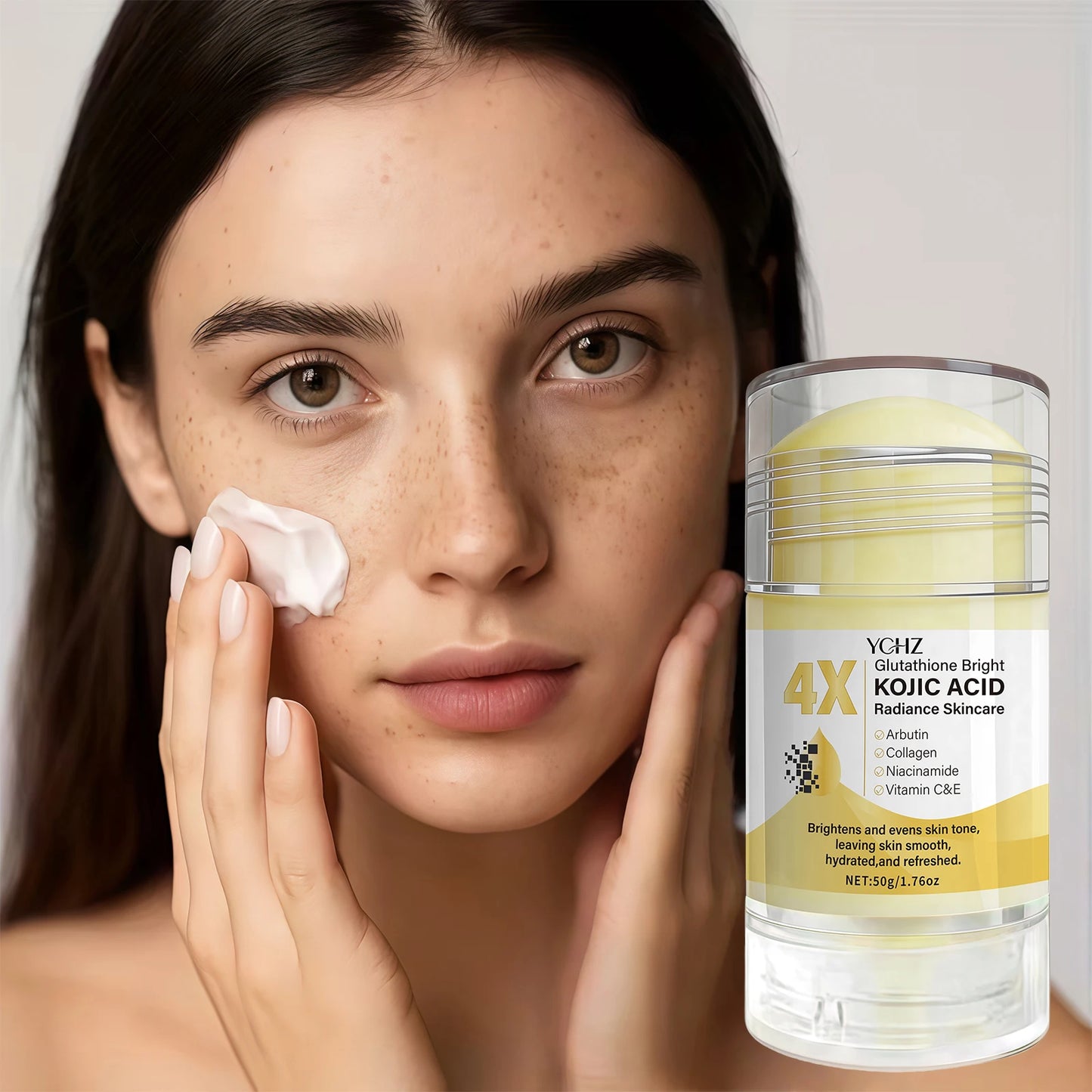 Kojic Acid Whitening Cream Stick – Dark Spot Corrector & Skin Tone Evener for Men & Women (50g)