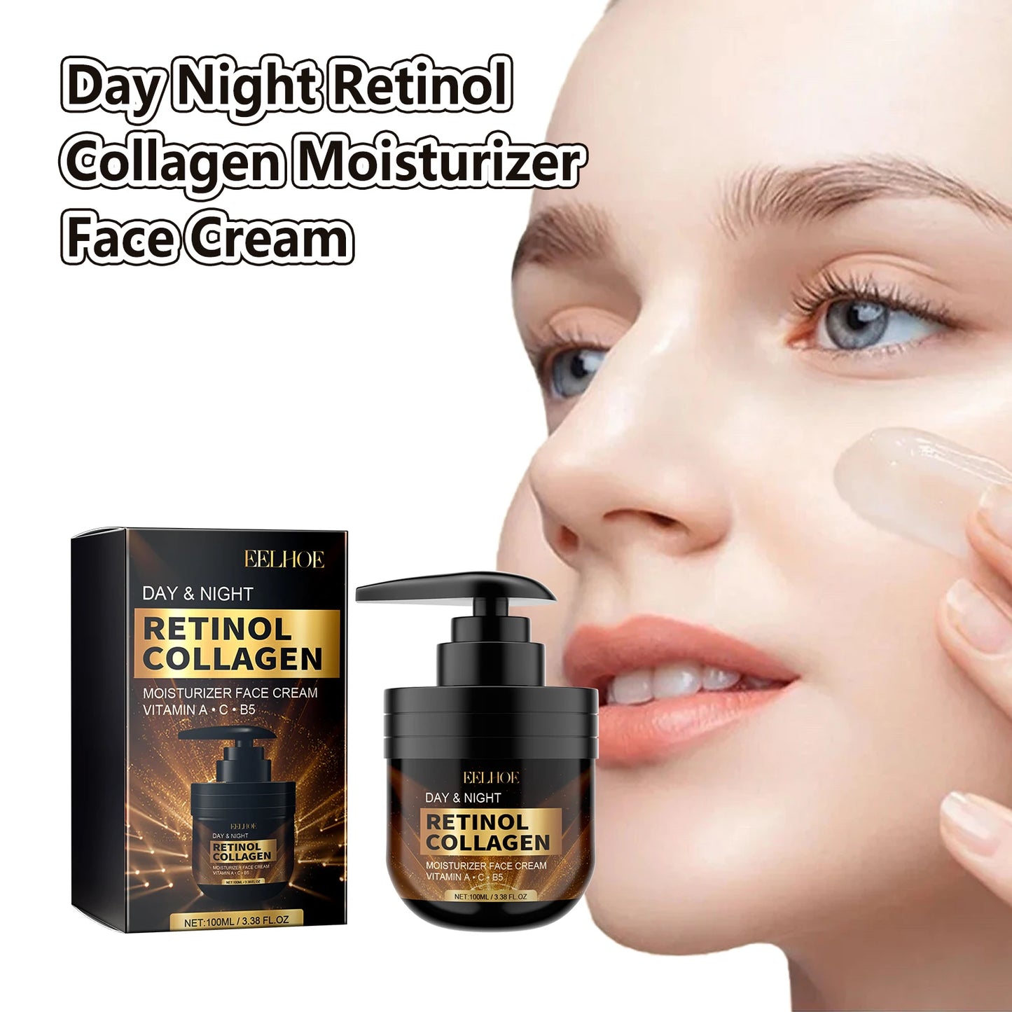 EELHOE Retinol & Collagen Anti-Aging Face Cream – Firming, Brightening & Dark Spot Fader (100ml)