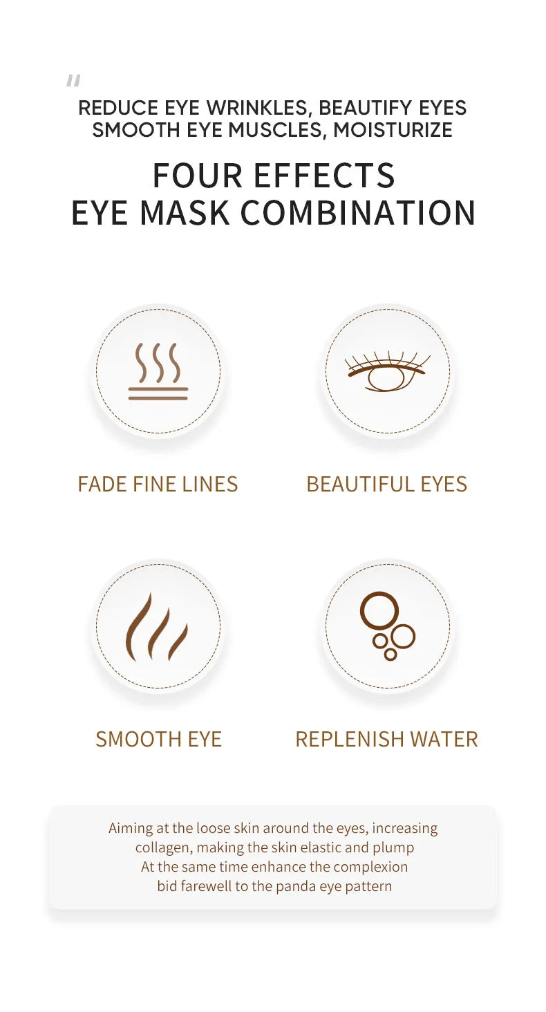 Golden Collagen & Avocado Under-Eye Patches – Anti-Dark Circle & Firming Eye Mask