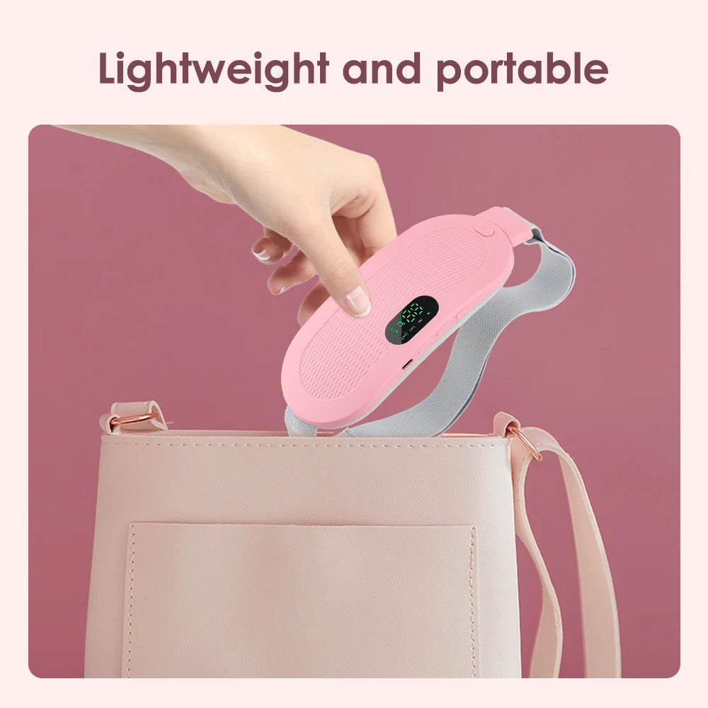 Menstrual Heating Pad & Abdominal Massager Belt – Wireless Cramp Relief with 4 Heat Levels