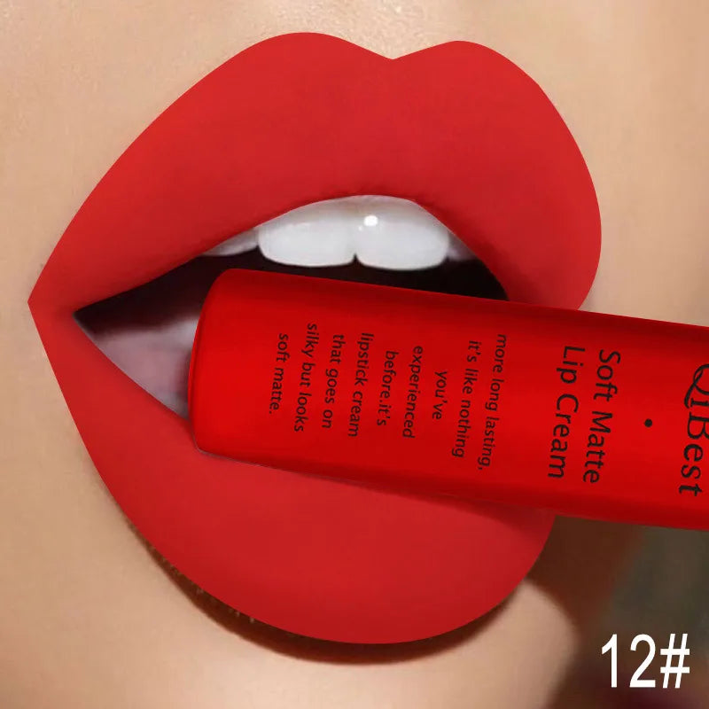 Velvet Matte Nude Lip Gloss - Waterproof Long-Lasting Lipstick