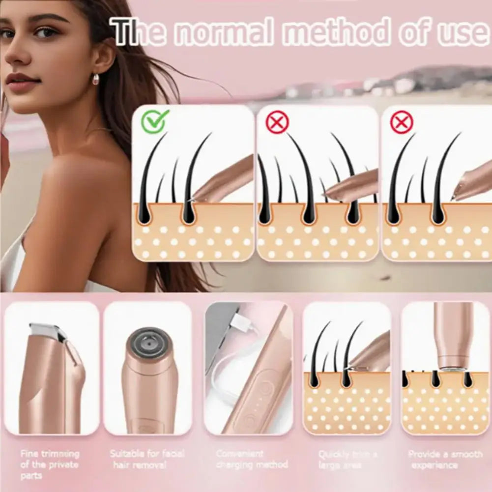 Bikini Trimmer 2-in-1: Rechargeable