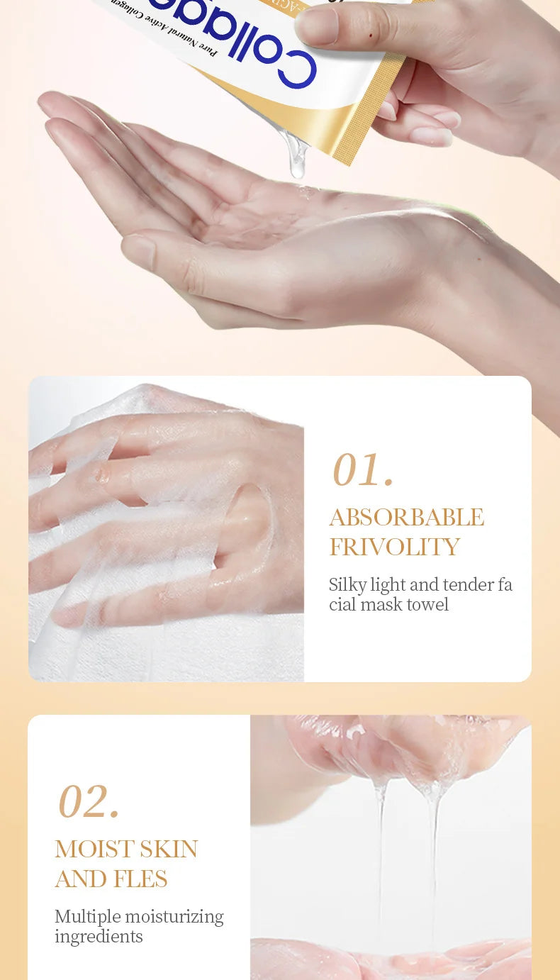 PWYUMAN Collagen Anti-Wrinkle Facial Mask – Anti-Aging, Brightening & Deep Moisturizing | All Skin Types