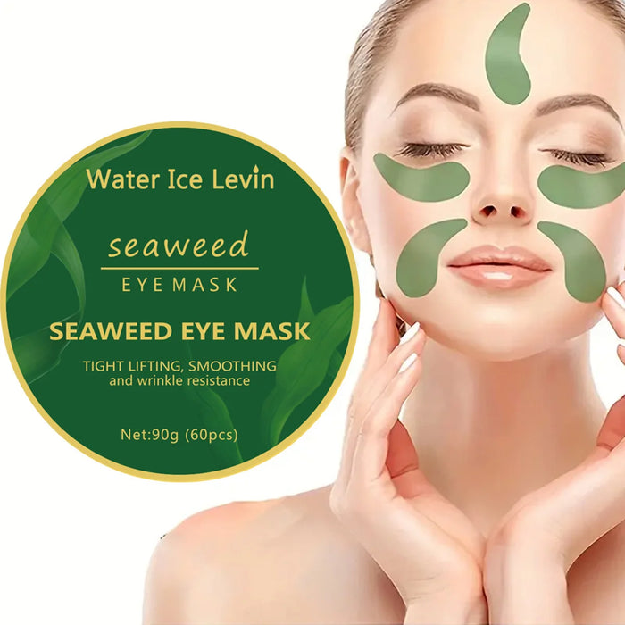 Seaweed Hyaluronic Acid Eye Masks — 60 Pcs Collagen Eye Patch for Dark Circles & Firming