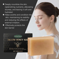 Tallow & Honey Soap Bar - Moisturizing Face & Body Cleanser