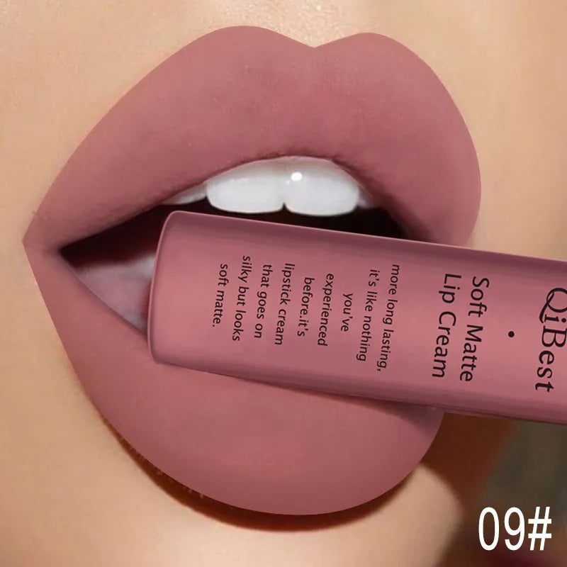 Velvet Matte Nude Lip Gloss - Waterproof Long-Lasting Lipstick