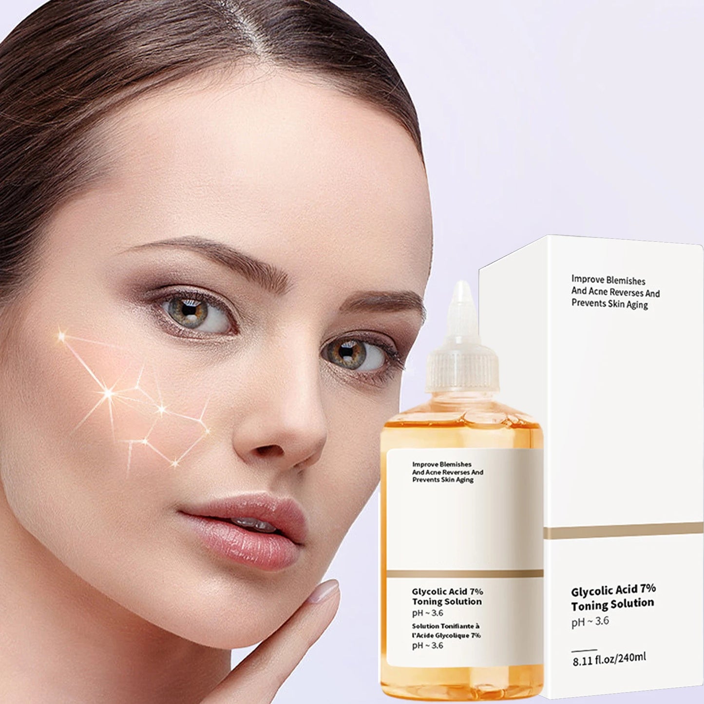 Disaar Glycolic Acid 7% Exfoliating Toner – Moisturizing Face Serum for Smooth, Bright Skin (240ml)