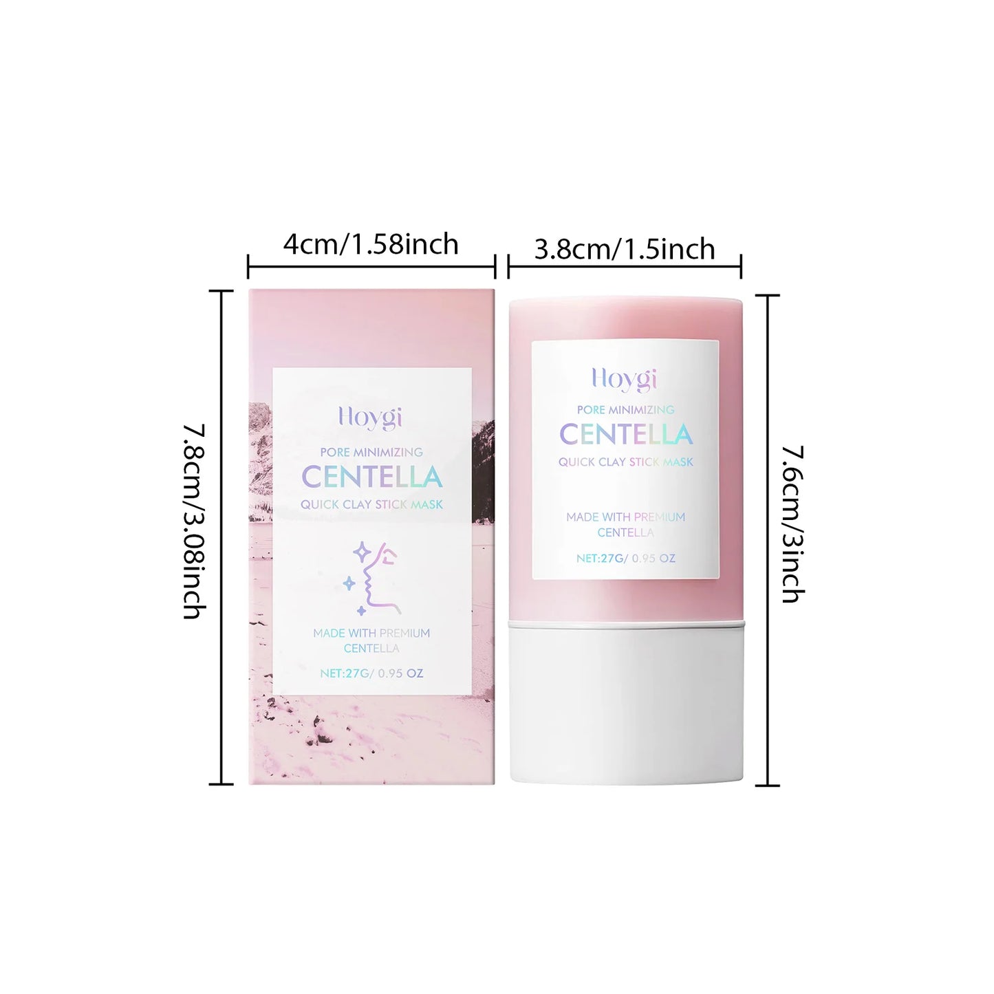 Hoygi Centella Asiatica Clay Mask Stick – Soothing, Pore Minimizing & Hydrating | All Skin Types 27g