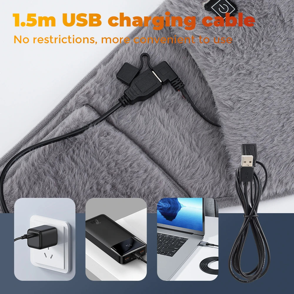 USB Graphene Waist Heating Belt – 2-in-1 Hand & Waist Warmer for Menstrual Relief
