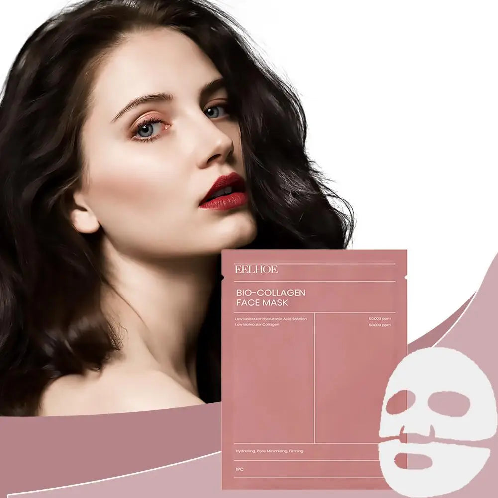 EELHOE Bio Collagen Face Mask – Deep Hydration, Pore Minimizing, Firming & Brightening Overnight Wrapped Mask for Women (1, 5, 10 or 12-Pack)