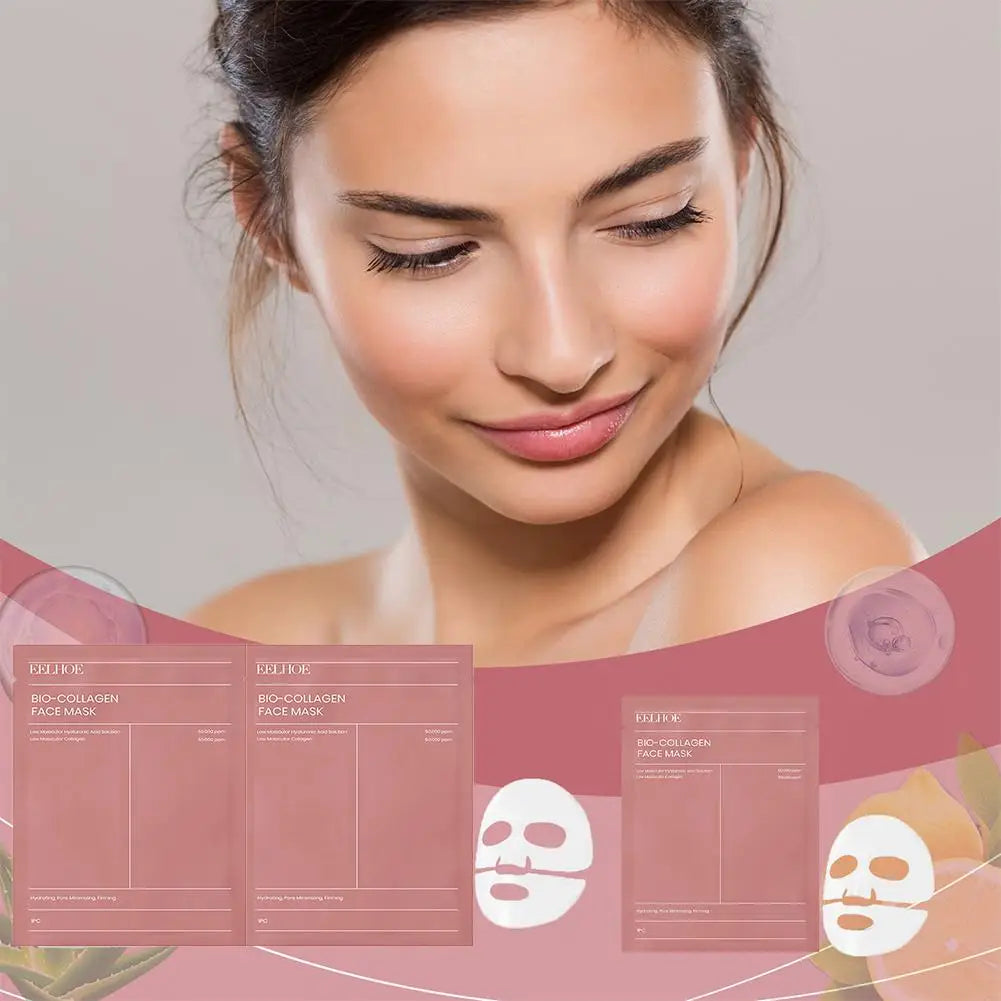 EELHOE Bio Collagen Face Mask – Deep Hydration, Pore Minimizing, Firming & Brightening Overnight Wrapped Mask for Women (1, 5, 10 or 12-Pack)