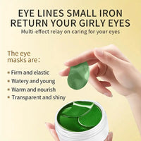 Seaweed Hyaluronic Acid Eye Masks — 60 Pcs Collagen Eye Patch for Dark Circles & Firming