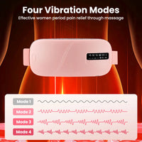Menstrual Heating Pad with Vibration Massager – Wireless Abdominal & Waist Cramp Relief Belt