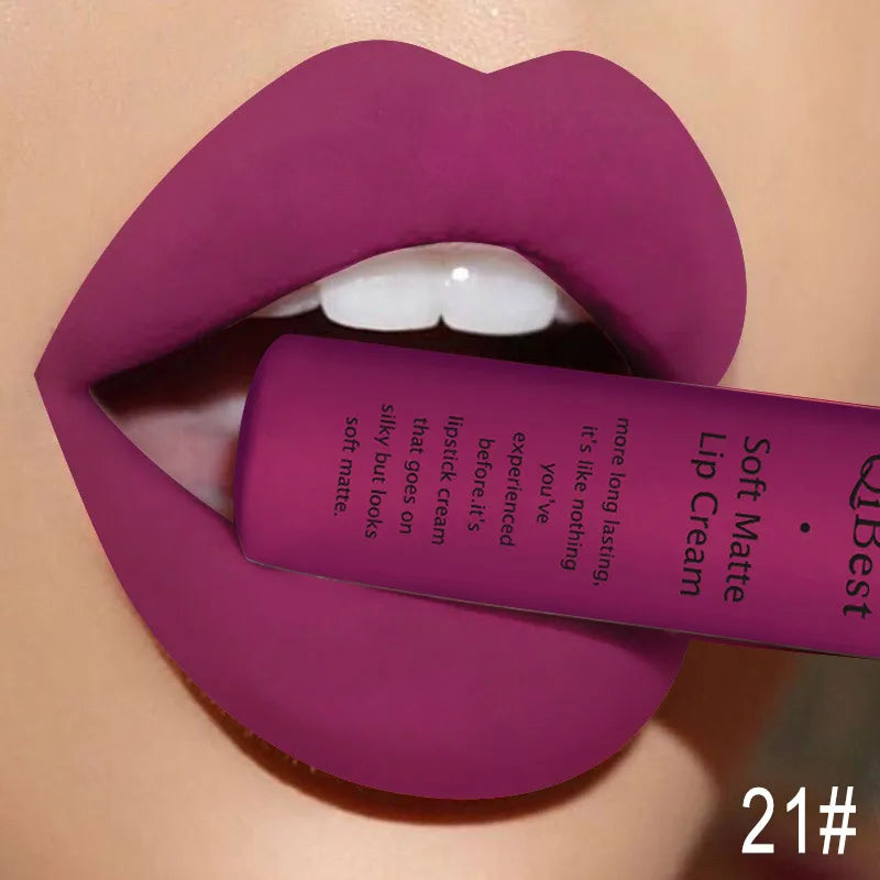 Velvet Matte Nude Lip Gloss - Waterproof Long-Lasting Lipstick