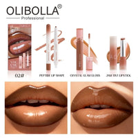 GLASTING COLOR GLOSS 3-in-1 Lip Liner & Lip Glaze Makeup Set