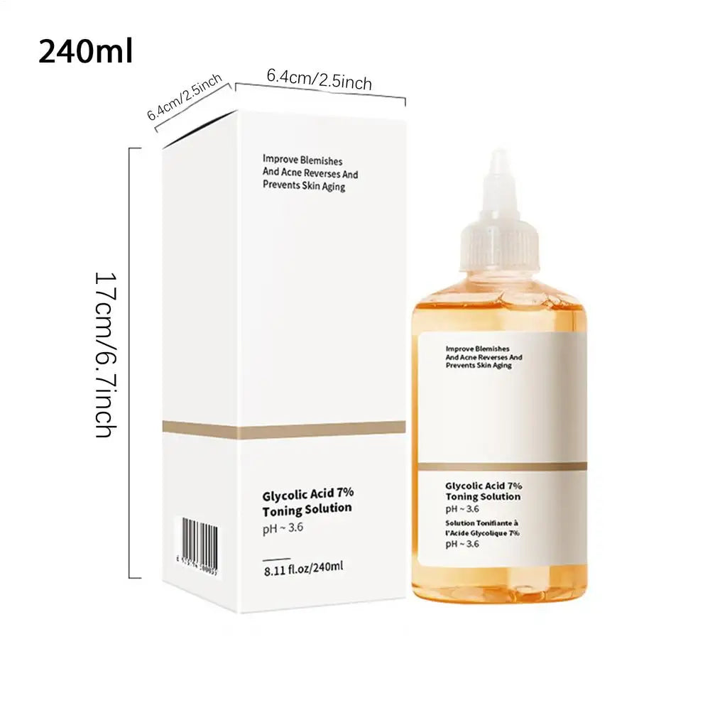 Disaar Glycolic Acid 7% Exfoliating Toner – Moisturizing Face Serum for Smooth, Bright Skin (240ml)
