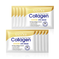 SADOER Crystal Collagen Eye Masks — 10 Pairs Anti Dark Circles, Puffiness & Moisturizing Eye Patches
