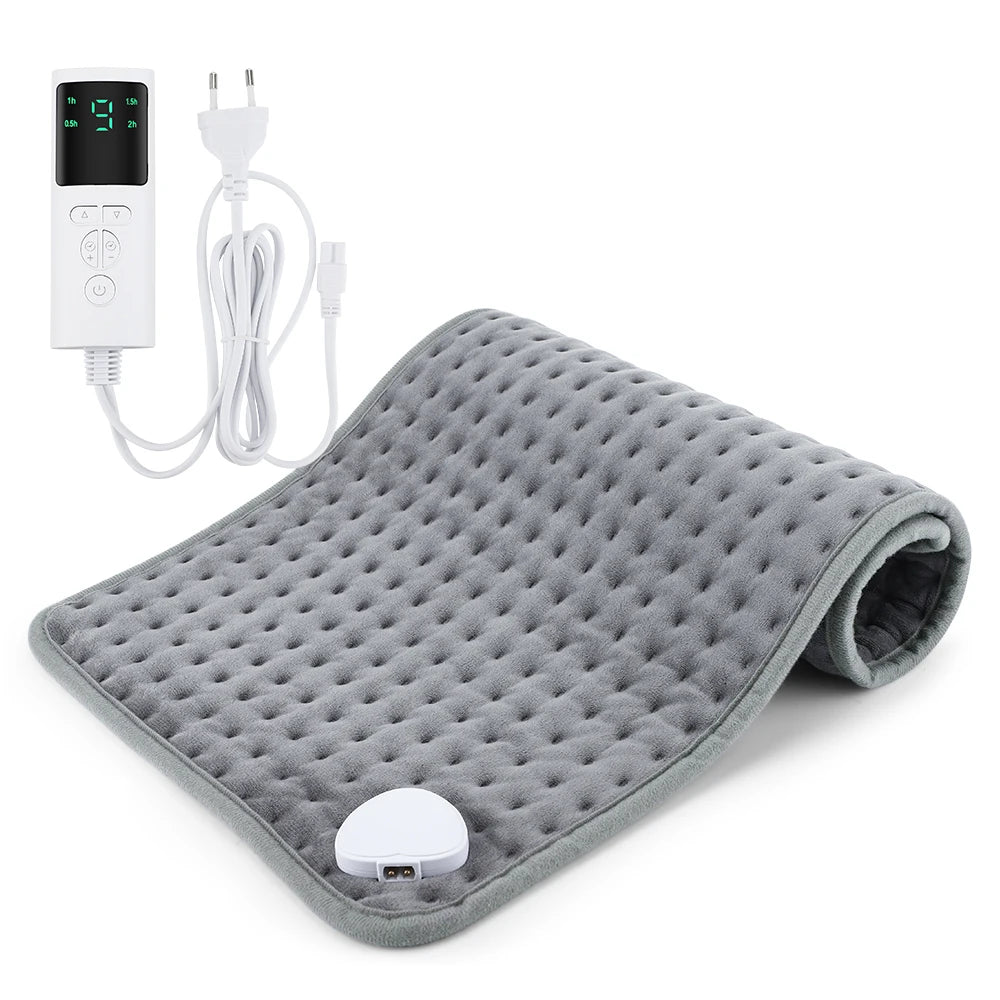 Electric Heating Pad for Back, Abdomen & Waist Pain Relief – EU/UK/US Plug, 9 Heat Levels