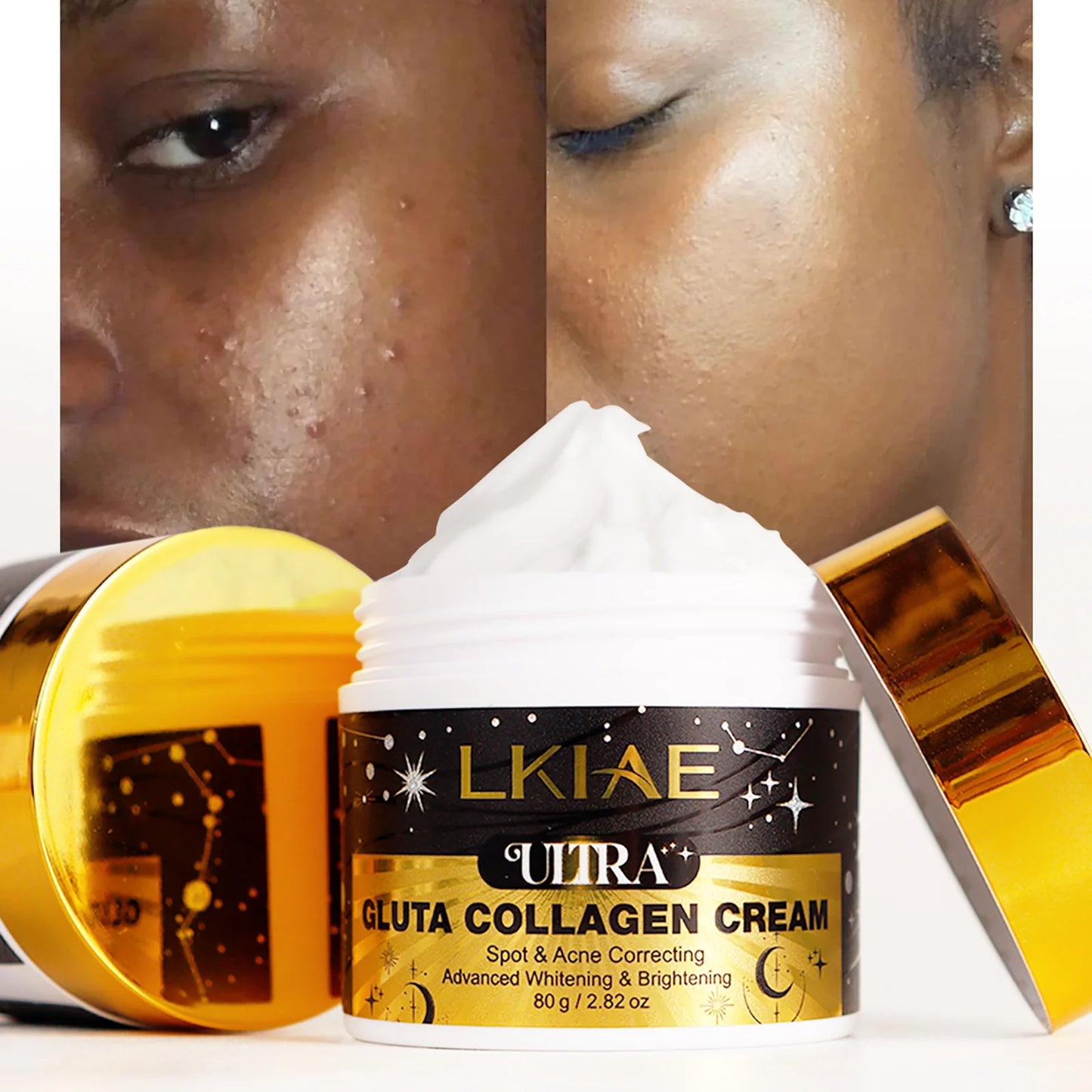 AILKE Ultra Brightening Facial Cream for Dark Skin – Gluta Collagen, 80ml