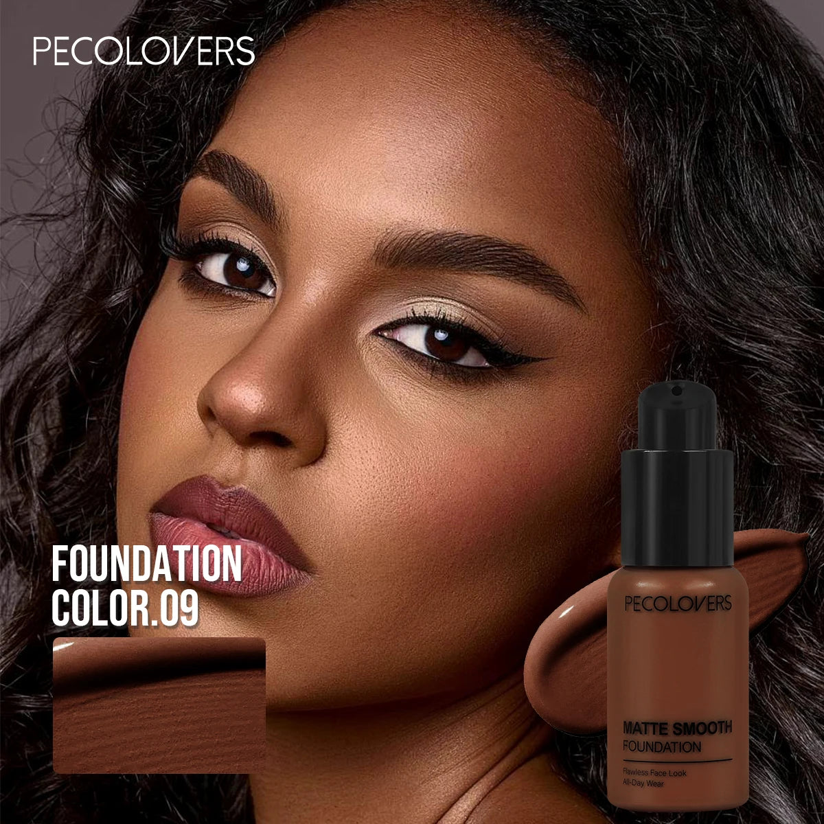 Pecolovers High Coverage Foundation – Waterproof, Sweatproof & Long-Lasting Cream Formula, 12 Shades