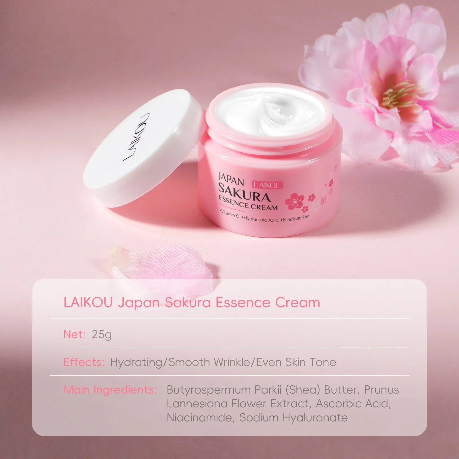 LAIKOU Sakura Hydrating cream  Moisturizer Whitening Nourishing Oil Control  Moisturizing & Repairing Deep Hydration Lock Gentle