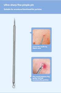 11-Piece Blackhead & Ingrown Hair Removal Tool Set – Acne Needles, Pore Cleaner & Tweezers Kit