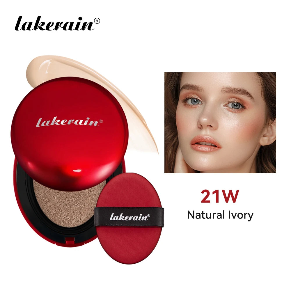 Lakerain Super Fit Cushion Foundation | SPF Sunscreen, Waterproof, 72-Hour Longwear | 9 Shades