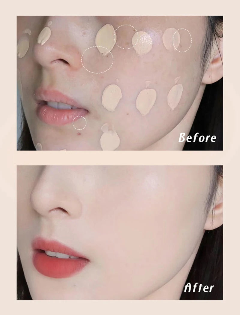 Mousse Cushion Foundation – Korean Matte Finish, Waterproof & High Coverage (15g)