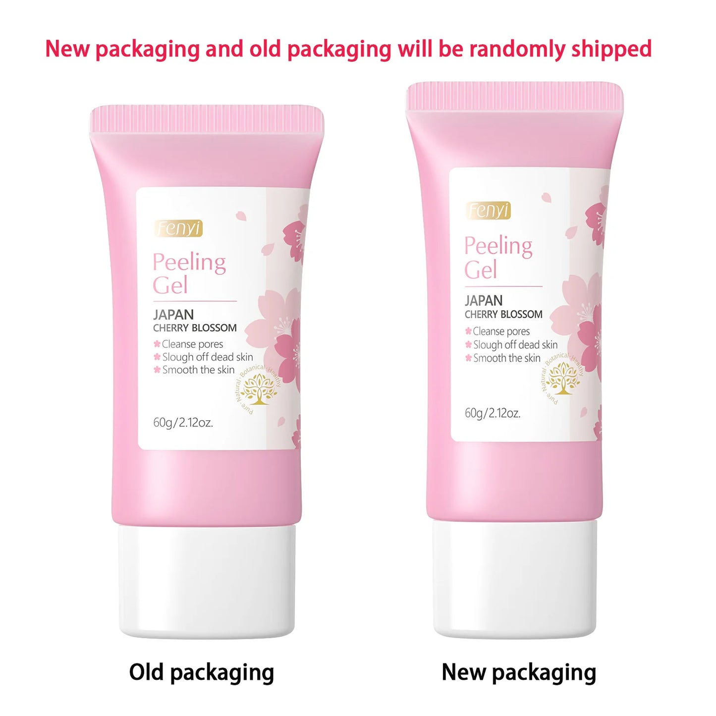 FENYI Japan Cherry Blossom Peeling Gel – Brightening & Deep Cleansing Facial Scrub with Hyaluronic Acid (60g)