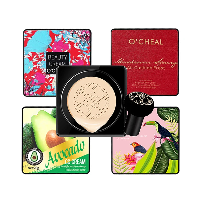 O'CHEAL Mushroom Head BB Cream Cushion – Waterproof, SPF & Long-Lasting Coverage (20g)