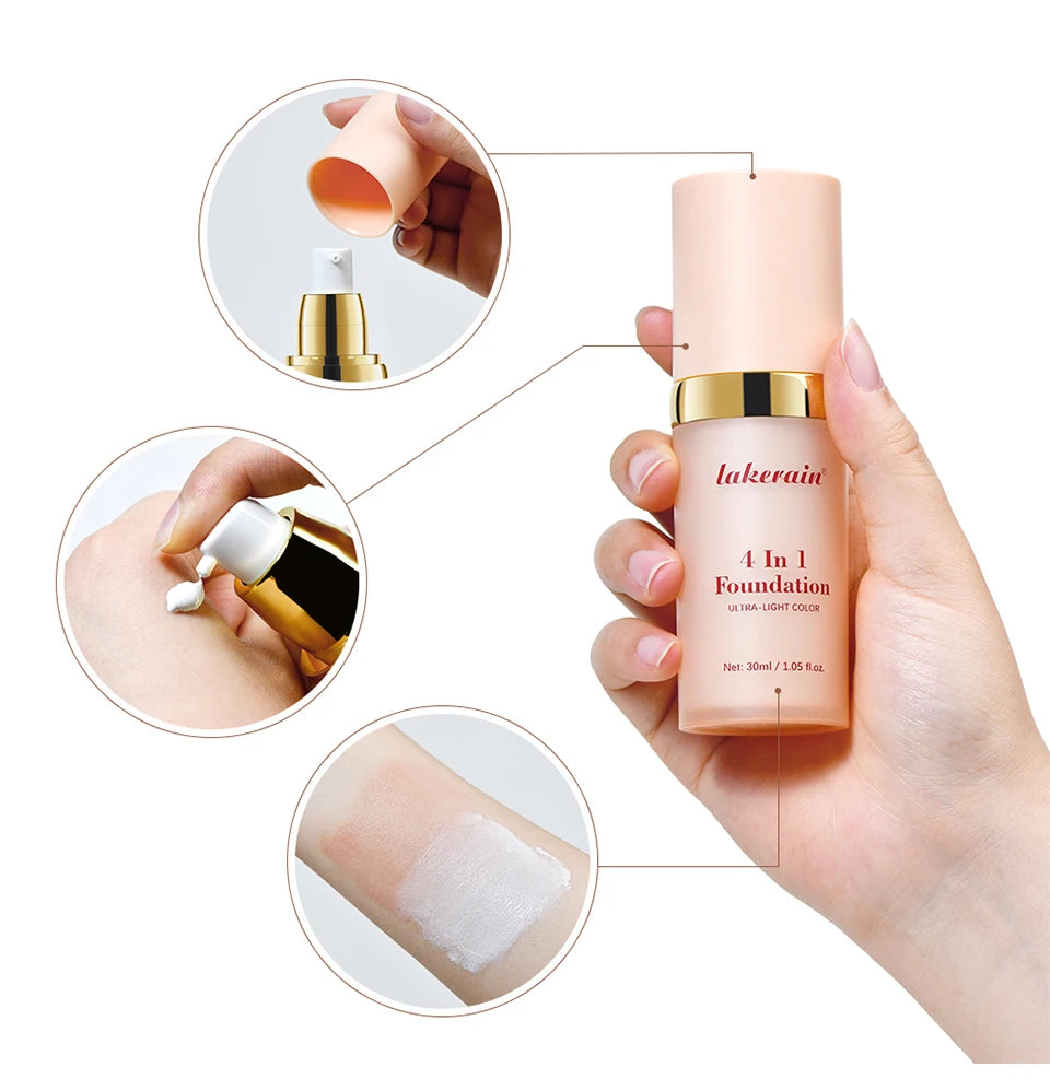 4-in-1 Color Changing Foundation – SPF30, Concealer, Moisturizer & Even Skin Tone | Buyer's Choice