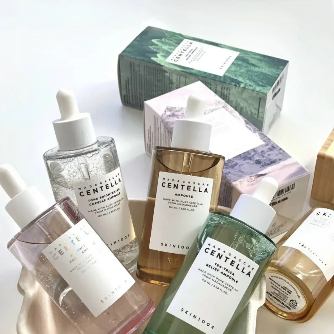 Korean Centella Ampoule Essence,Brightening Calming and Repairing Pores Smoothing Face Moisturize Serum Daily Face Care Products