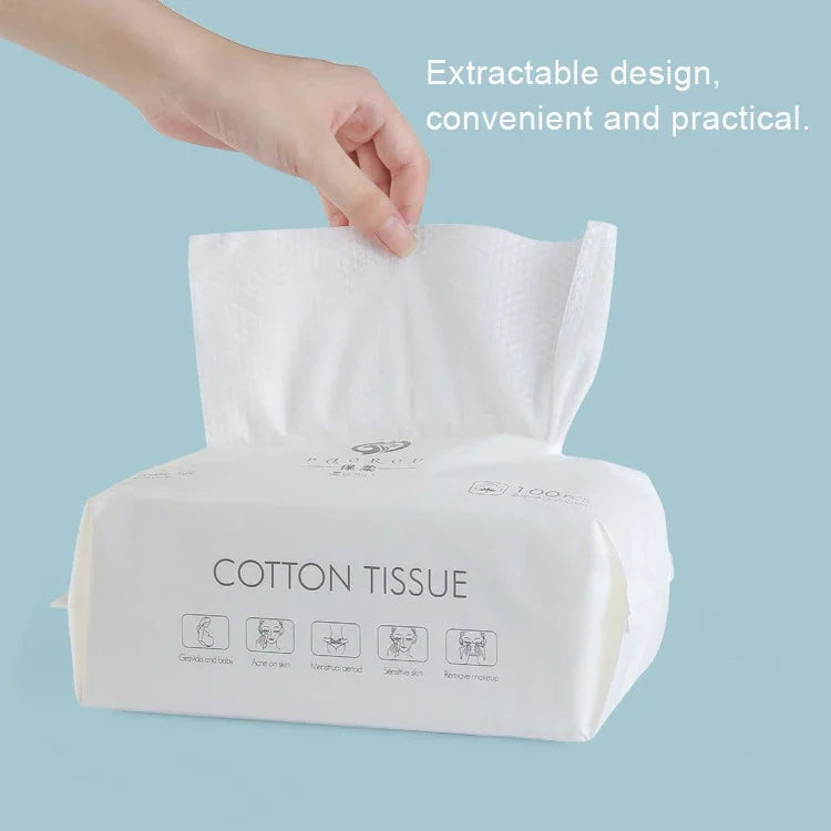 Plant Fiber Pearl-Pattern Disposable Face Towels – Soft Dry Wipes for Face Washing & Baby Care, 50 or 100 Count (15x20cm)
