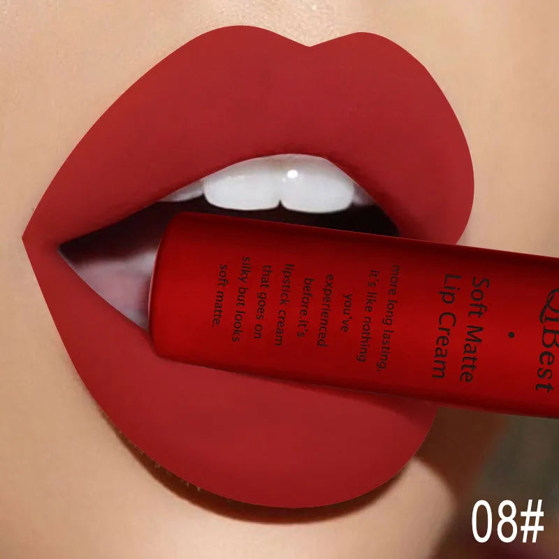 Velvet Matte Nude Lip Gloss - Waterproof Long-Lasting Lipstick