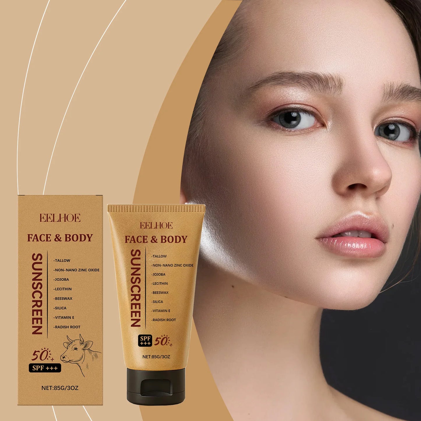 Eelhoe Cow Fat Protective Cream – Outdoor UV Protection, Moisturizing Skin Barrier | Buyer's Choice