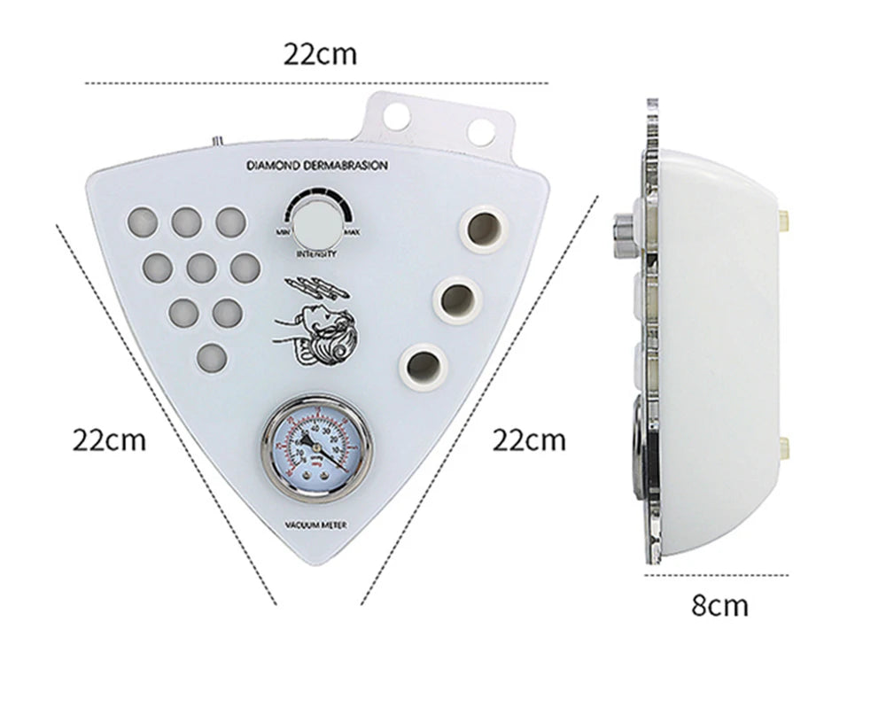 Diamond Tip Microdermabrasion Machine – 9-Head Vacuum Exfoliation & Spray Device