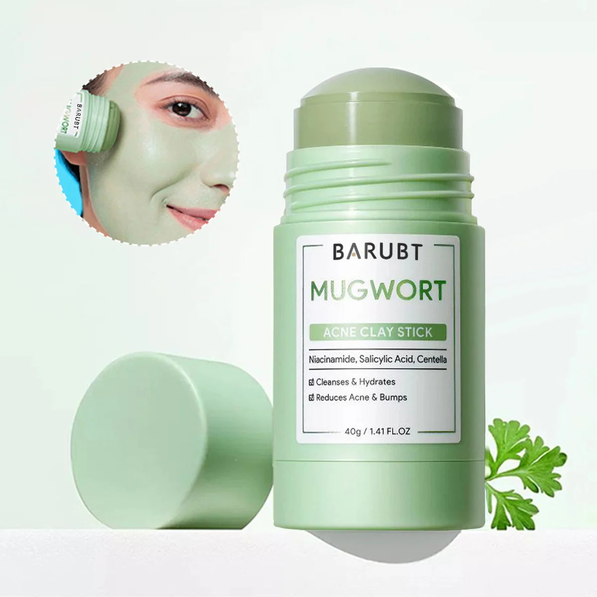 Jaysuing Cleansing Mask Stick – Mugwort, Alaska Volcano & More | Pore Minimizer & Acne Treatment 40g
