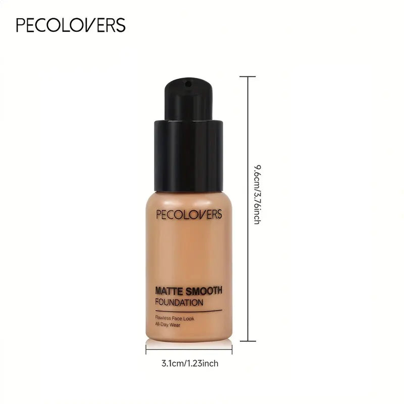 Pecolovers High Coverage Foundation – Waterproof, Sweatproof & Long-Lasting Cream Formula, 12 Shades