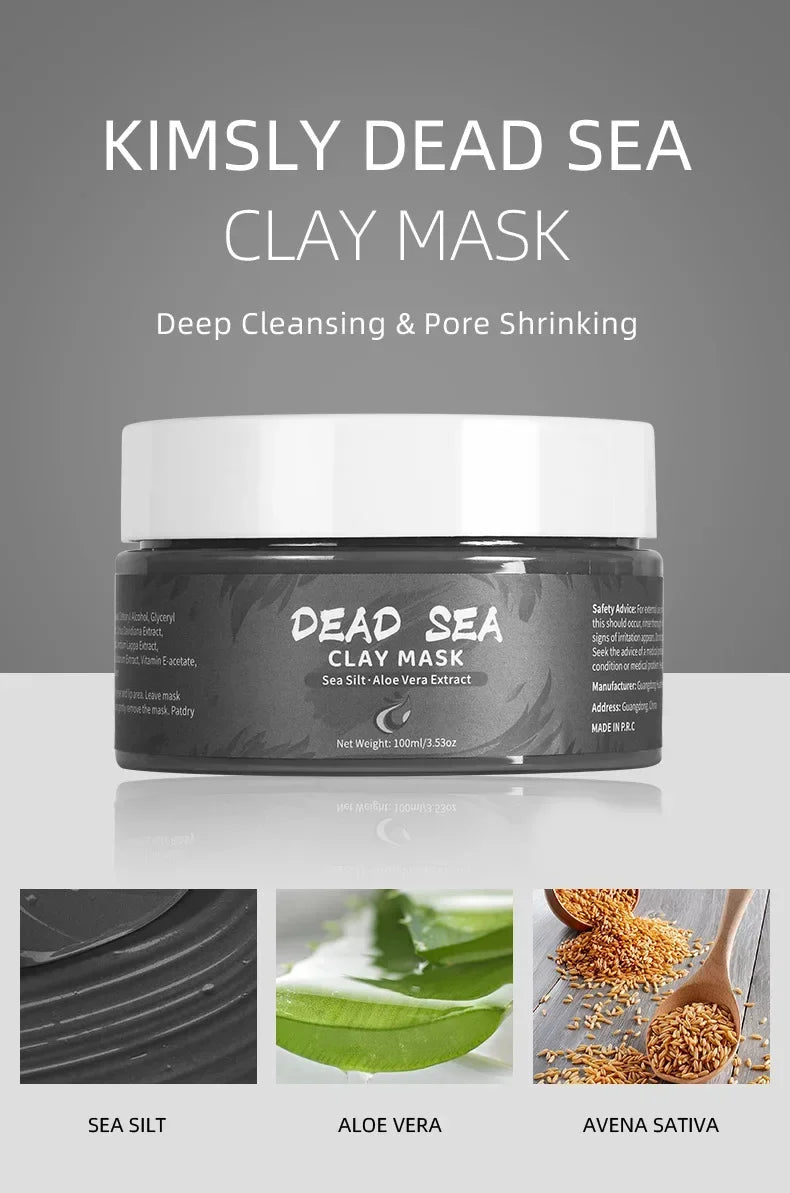 LAIKOU Clay Mud Face Mask – Moisturizing, Blackhead Removal & Brightening Washable Mask for Women (100ml) – Green Tea, Turmeric, Rose, Avocado & Sea Silt